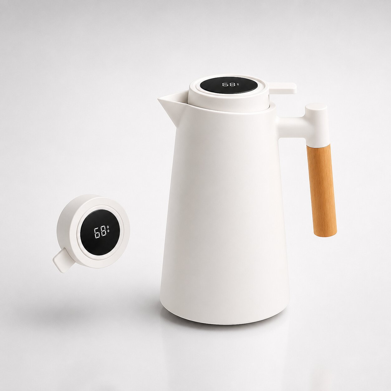 Termokande på 1 liter med temperaturvisning