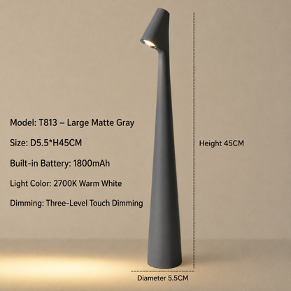 Trådløs LED-bordlampe med touchdæmper i 3 niveauer