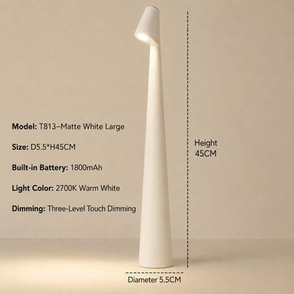 Trådløs LED-bordlampe med touchdæmper i 3 niveauer