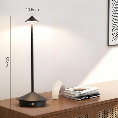 Trådløs bordlampe med touchdæmper og USB-opladning