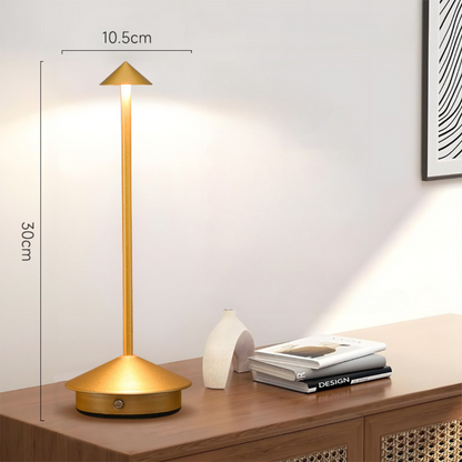 Trådløs bordlampe med touchdæmper og USB-opladning