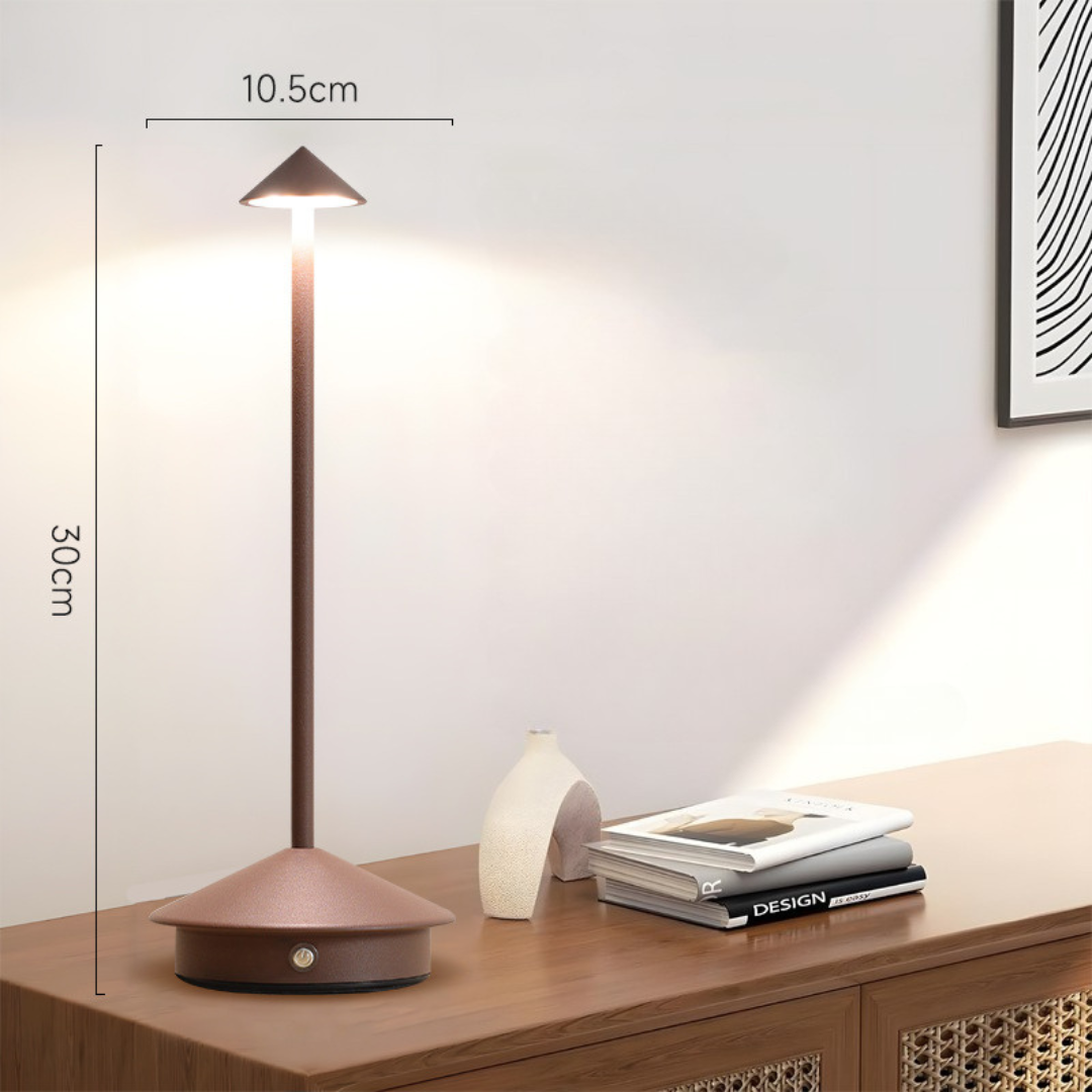 Trådløs bordlampe med touchdæmper og USB-opladning