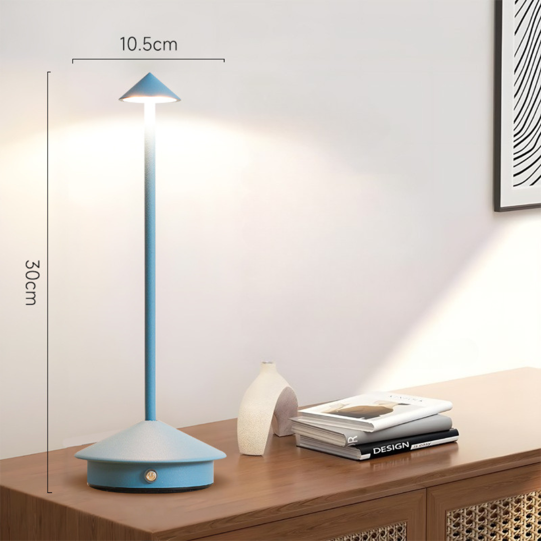 Trådløs bordlampe med touchdæmper og USB-opladning