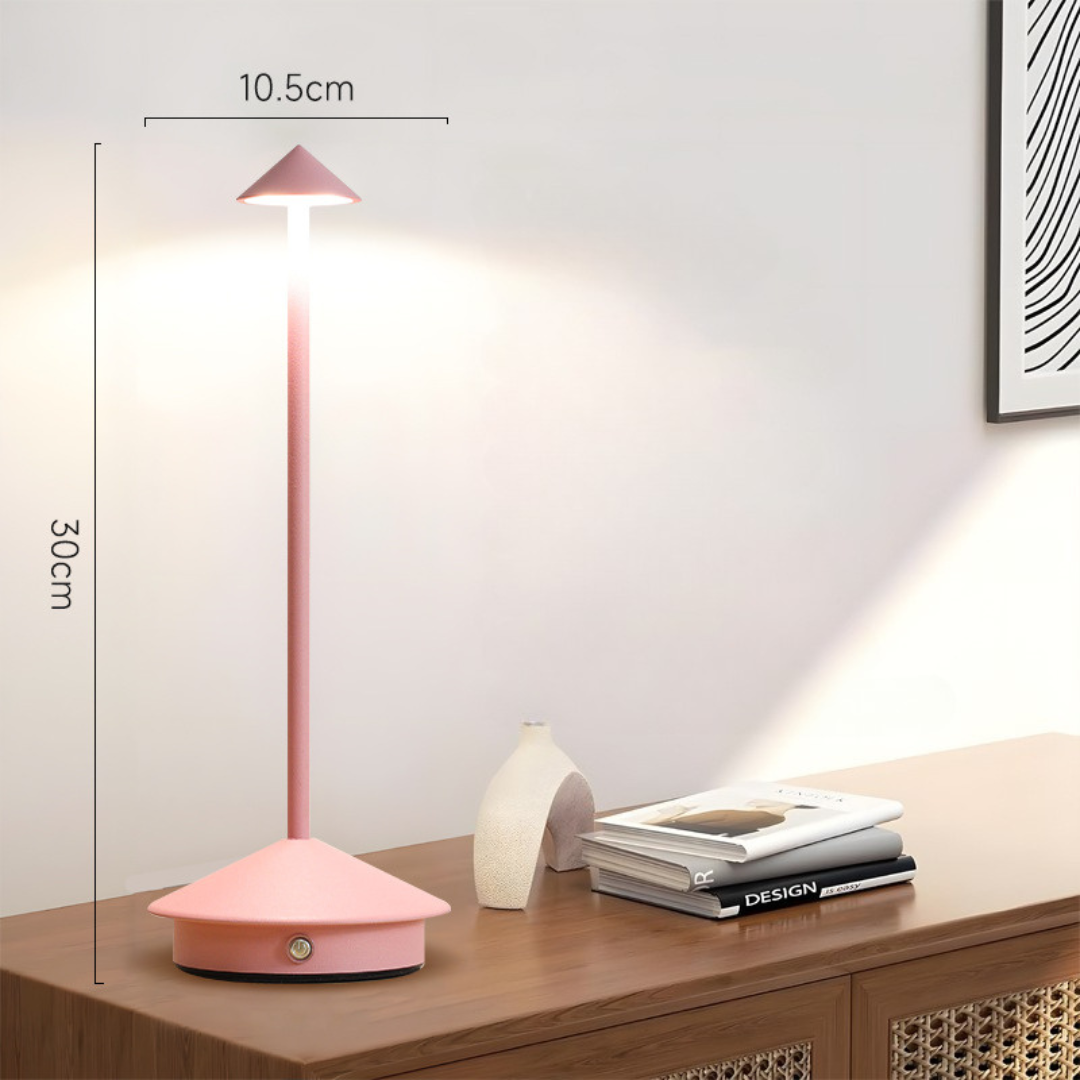 Trådløs bordlampe med touchdæmper og USB-opladning