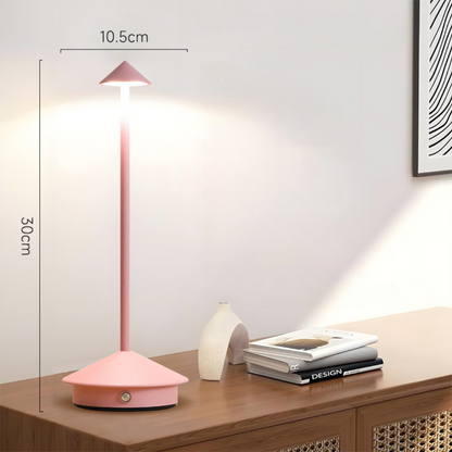 Trådløs bordlampe med touchdæmper og USB-opladning