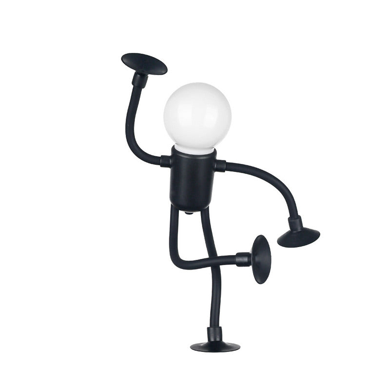 Dekorativ bordlampe i robotdesign