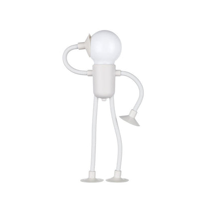 Dekorativ bordlampe i robotdesign