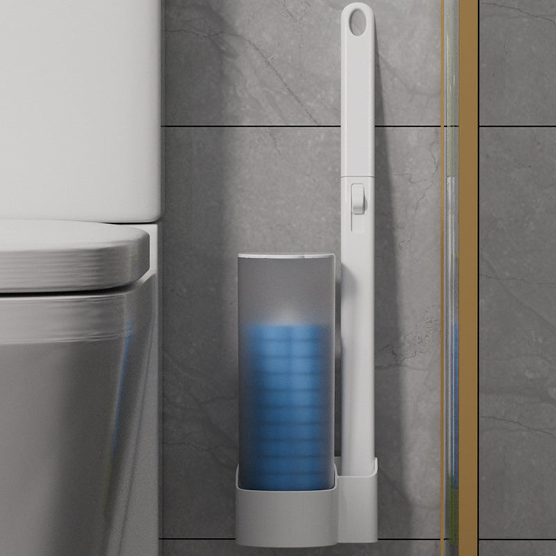 Toiletbørste med udskiftelige svampehoveder