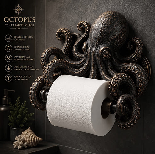 Vægmonteret toiletpapirholder med dyremotiv