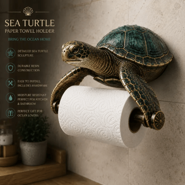 Vægmonteret toiletpapirholder med dyremotiv