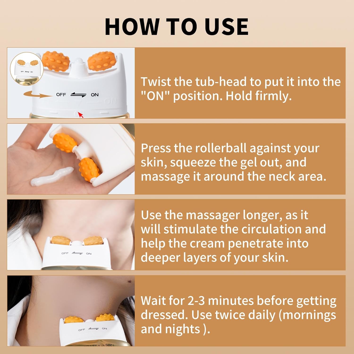 Massageapparat til hals og décolleté