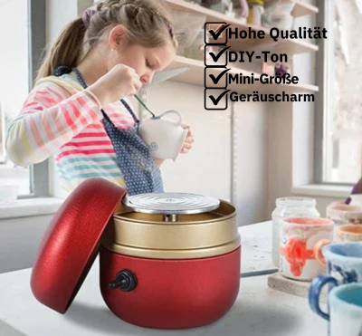 Elektrisk mini-drejeskive til keramik med frem- og bakfunktion
