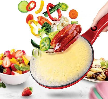 Elektrisk crêpe- og pandekagemaskine med slip-let-belægning