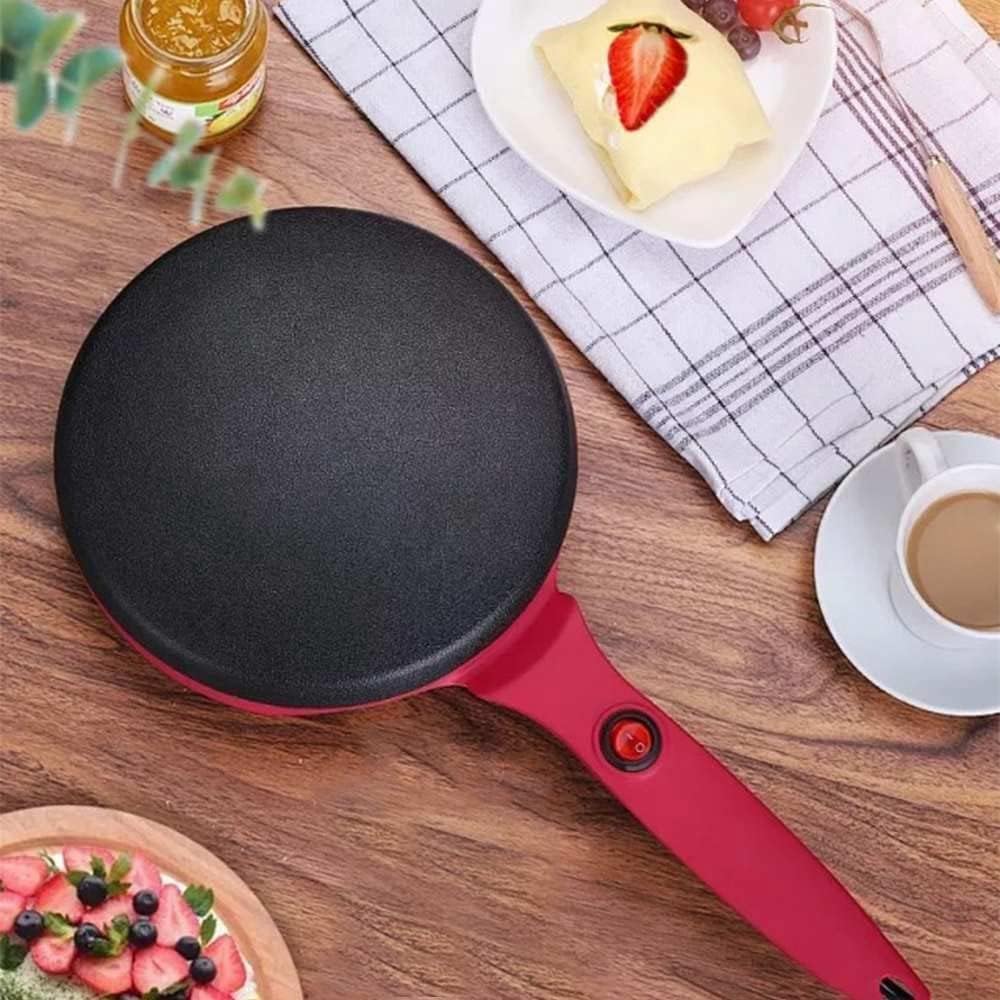 Elektrisk crêpe- og pandekagemaskine med slip-let-belægning