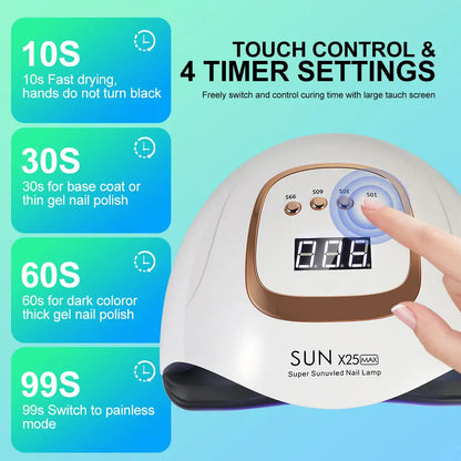 UV/LED-neglelampe med timer og sensor