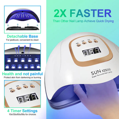 UV/LED-neglelampe med timer og sensor
