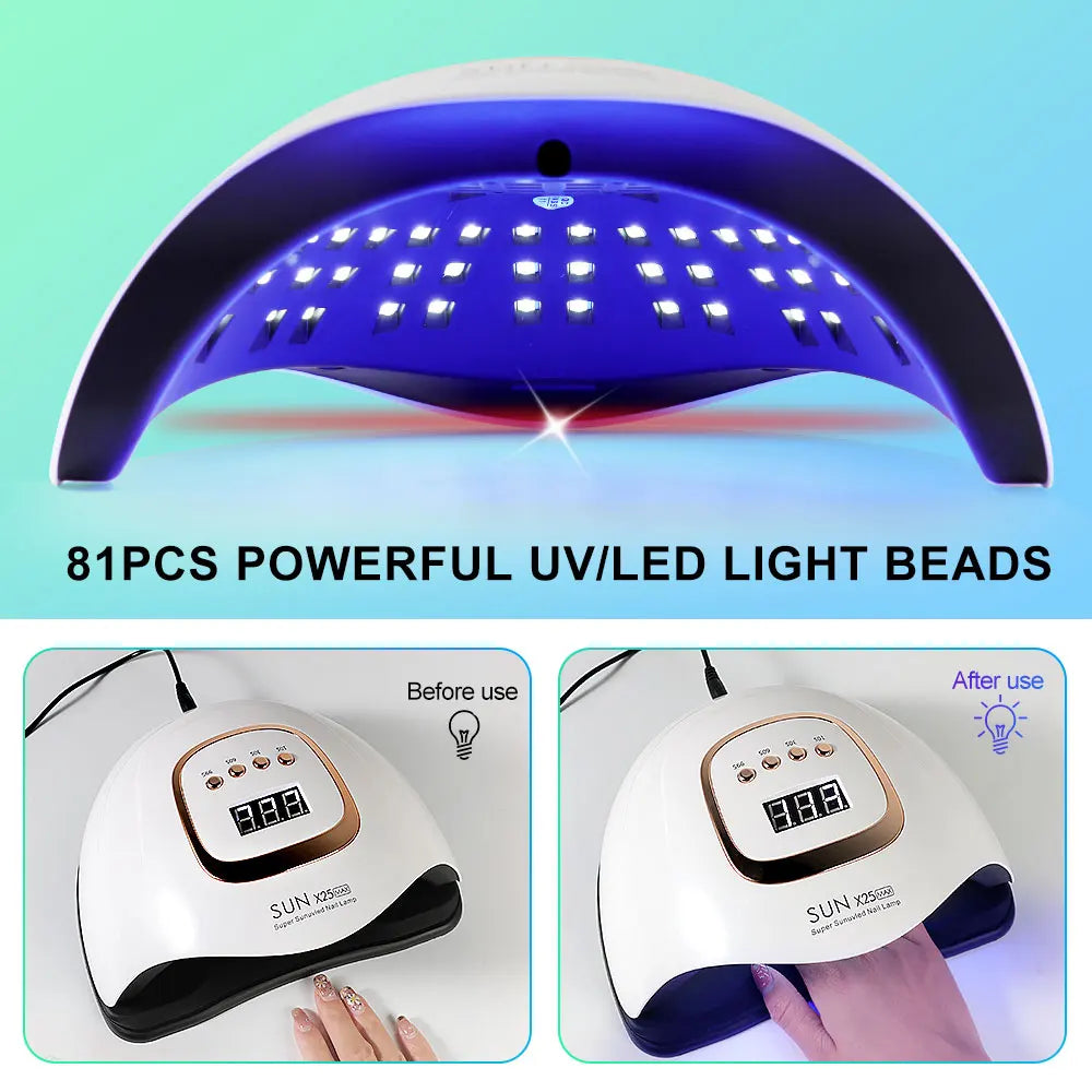 UV/LED-neglelampe med timer og sensor