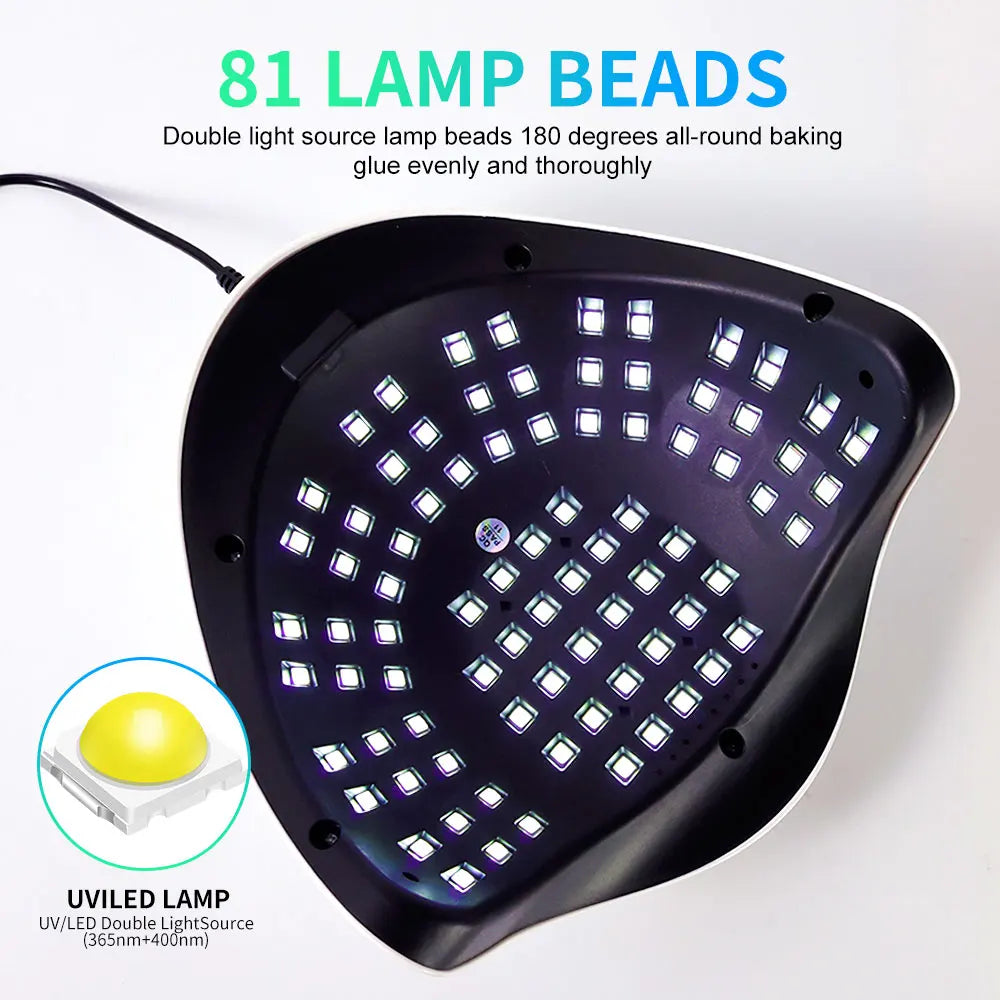 UV/LED-neglelampe med timer og sensor