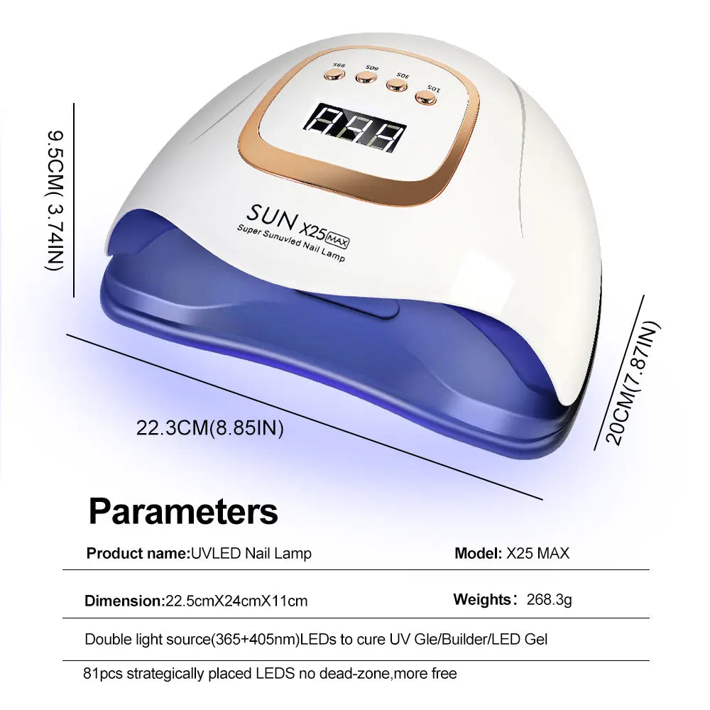 UV/LED-neglelampe med timer og sensor