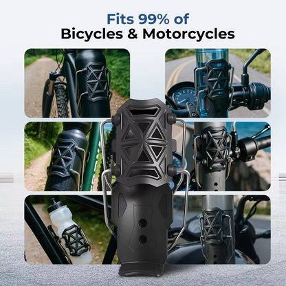 Universal 360° flaskeholder til cykel og motorcykel
