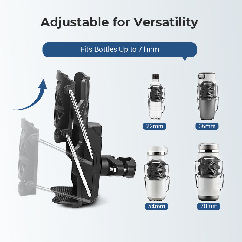 Universal 360° flaskeholder til cykel og motorcykel