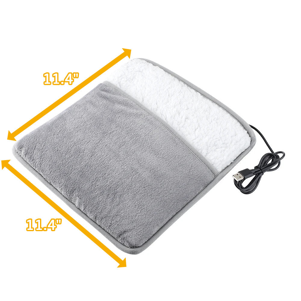 USB-fodvarmer i blødt flannel