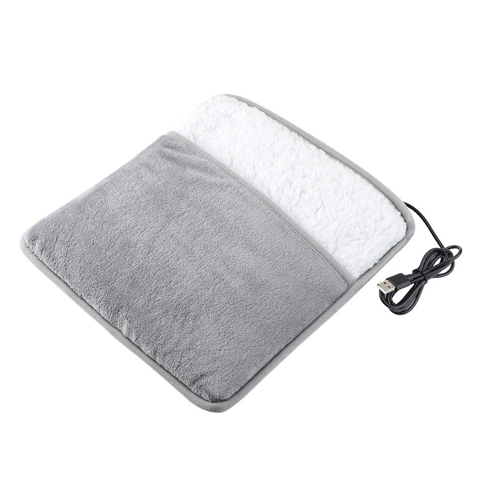 USB-fodvarmer i blødt flannel