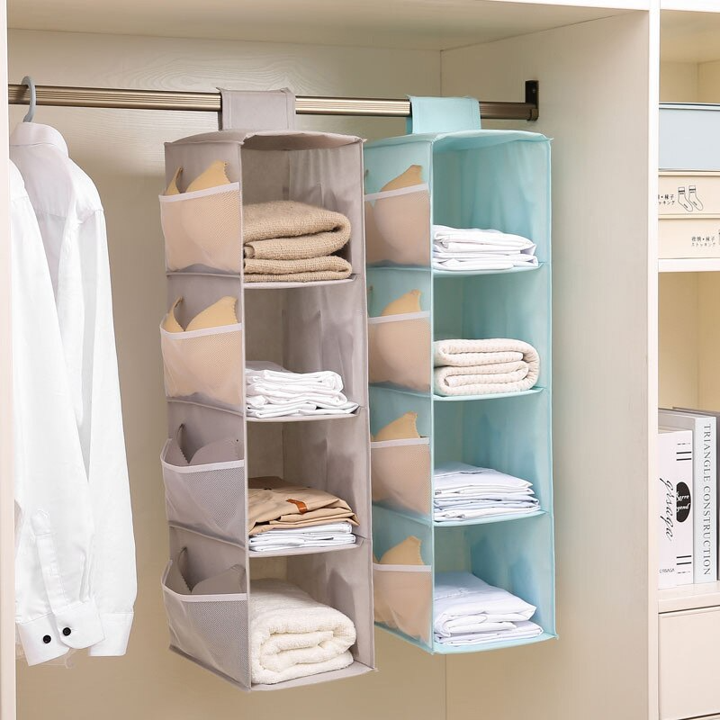 Sammenklappelig hængeorganizer med flere hylder