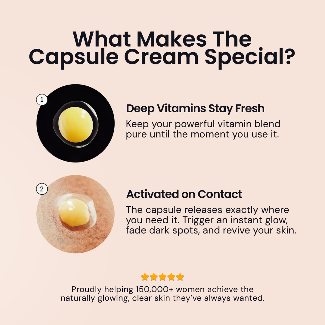 Ansigtscreme med C-vitamin-kapsler