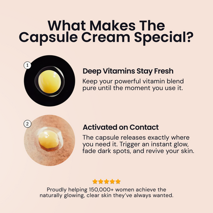 Ansigtscreme med C-vitamin-kapsler