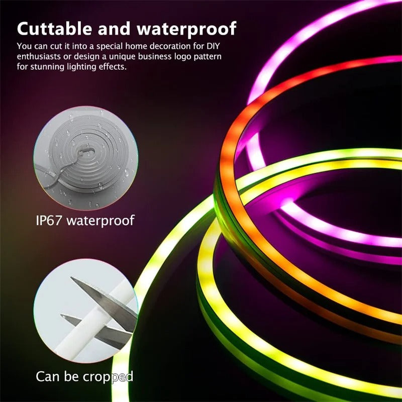 Farverig LED-stemningsbelysning