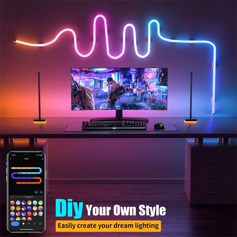 Farverig LED-stemningsbelysning