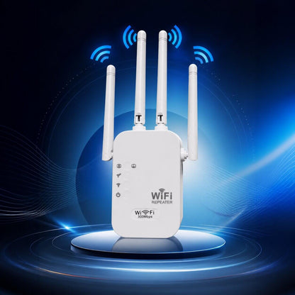 Dual-band WiFi-repeater med 4 antenner