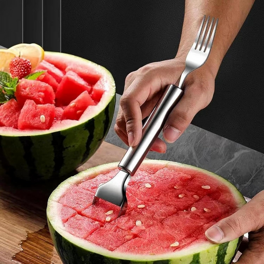Vandmelongaffel med skære- og serveringsfunktion