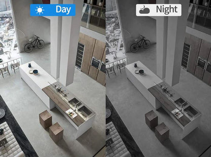 WiFi IP-kamera med 120° vidvinkel, nattesyn og tovejslyd