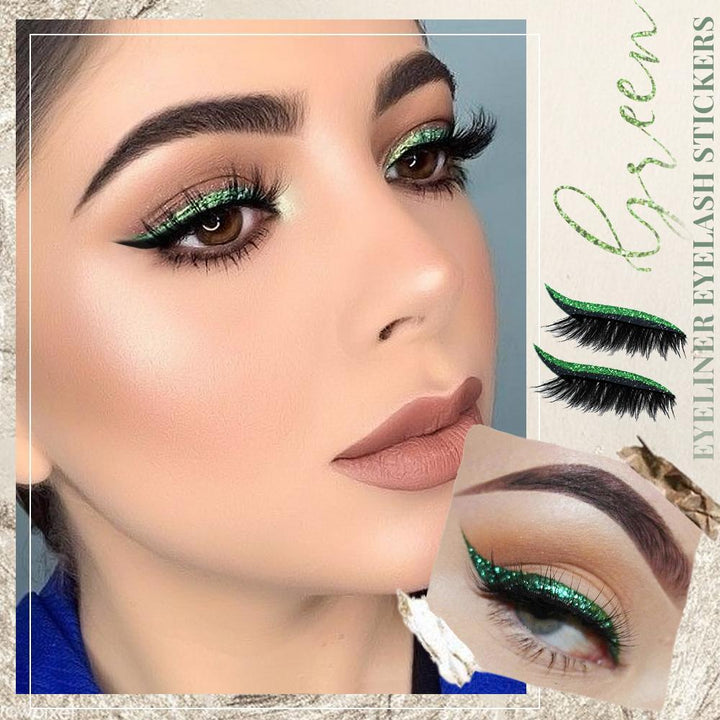 Genanvendelige glitter-eyeliner- og vippeklistermærker – 2 stk.