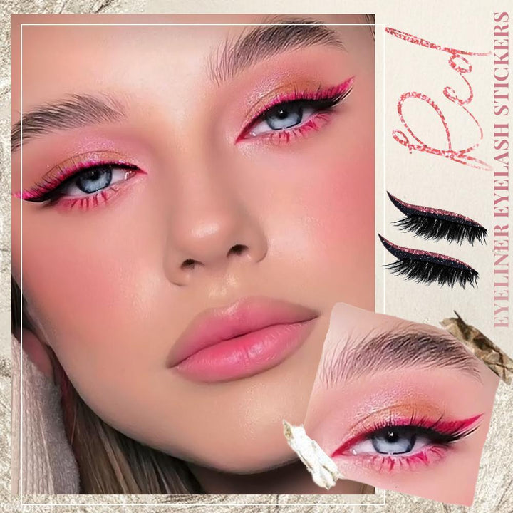 Genanvendelige glitter-eyeliner- og vippeklistermærker – 2 stk.