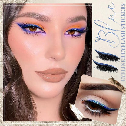 Genanvendelige glitter-eyeliner- og vippeklistermærker – 2 stk.