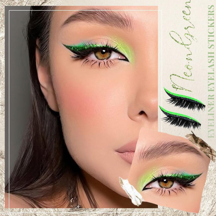 Genanvendelige glitter-eyeliner- og vippeklistermærker – 2 stk.