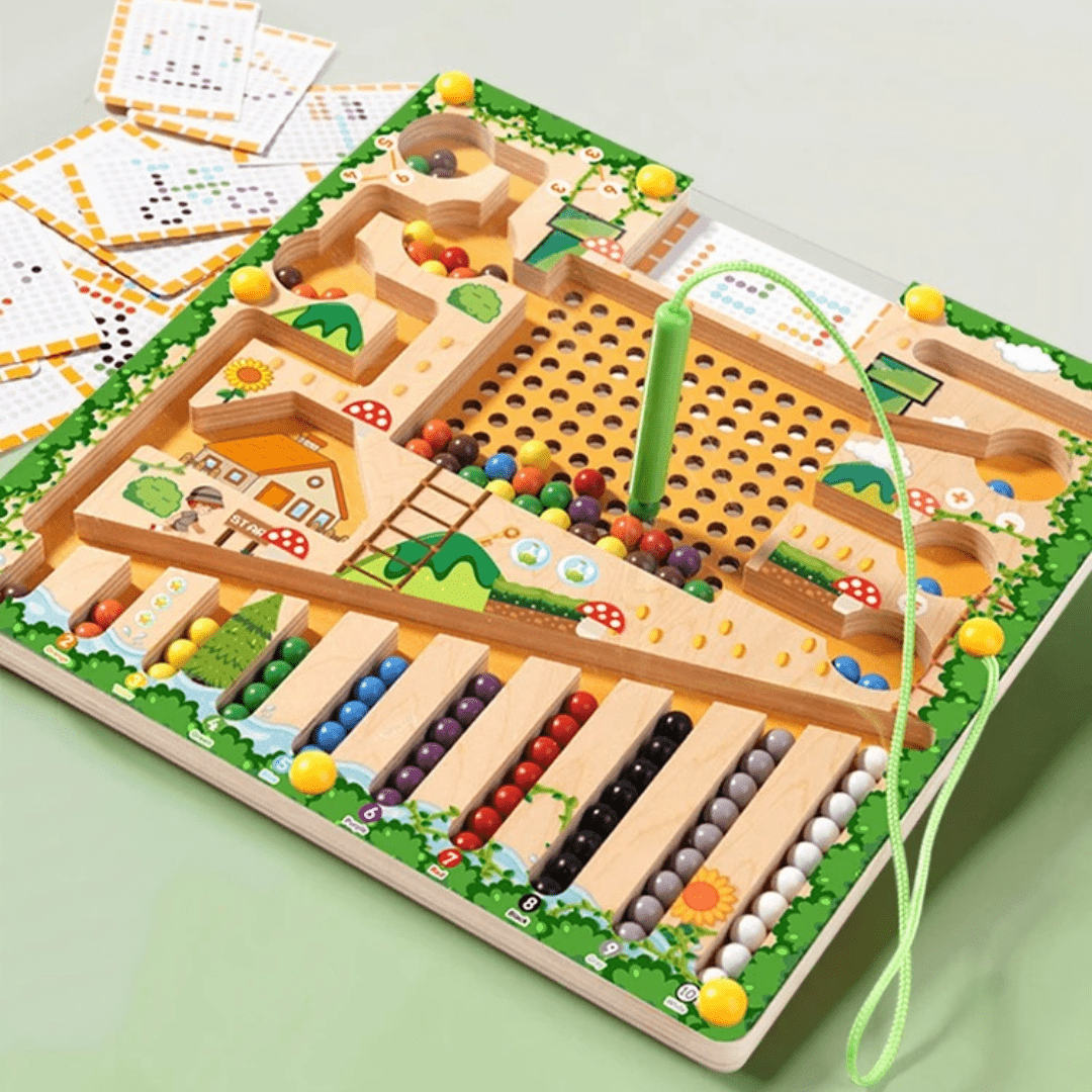 Montessori-labyrintspil til finmotorik og logisk tænkning