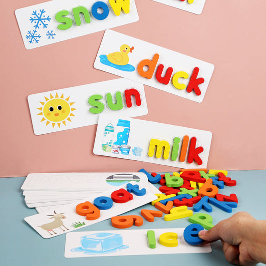 Montessori-stavespil med bogstaver