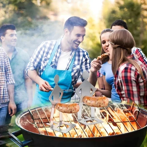 Pølseholder til jævn tilberedning på grillen