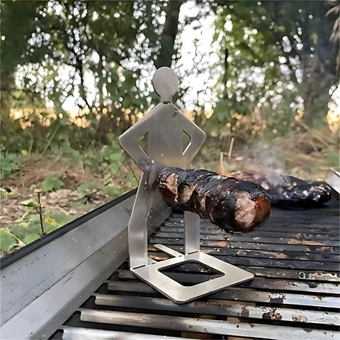 Pølseholder til jævn tilberedning på grillen
