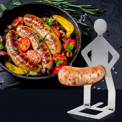 Pølseholder til jævn tilberedning på grillen