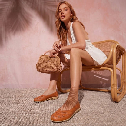 Åndbare loafers i vegansk læder