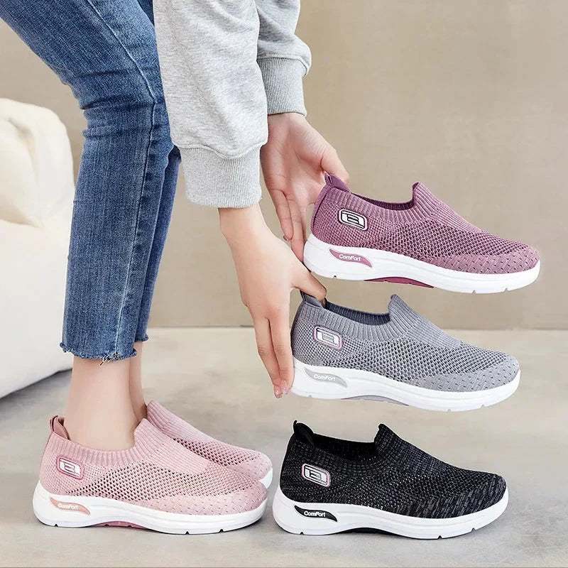 Åndbare komfortsneakers til kvinder