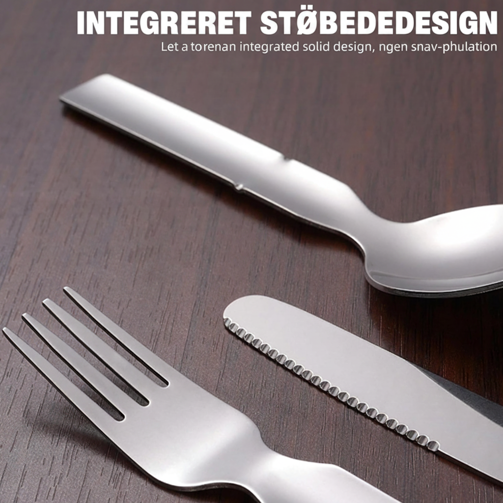 Foldbart 4-i-1 campingbestik i rustfrit stål – produktbillede 5