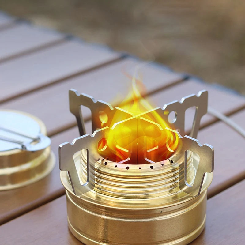 Mini foldbart spritkomfur til camping