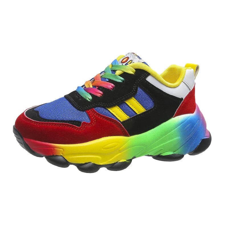 Farverige sneakers med polstret sål