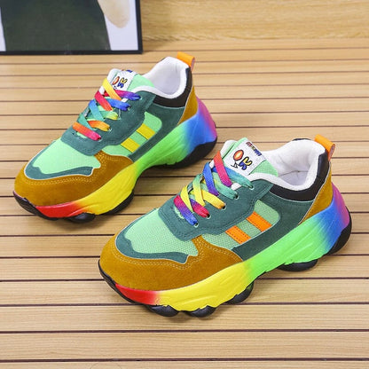 Farverige sneakers med polstret sål